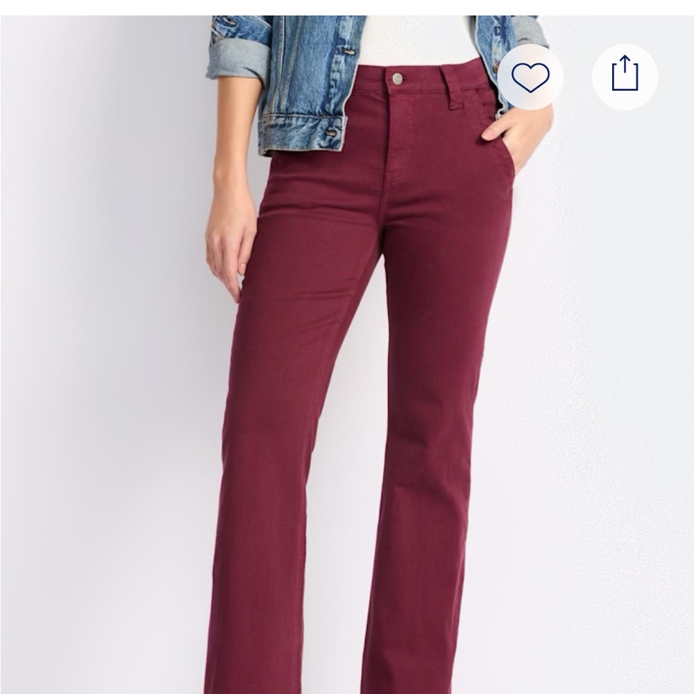 Women's Burgundy Flare Pants